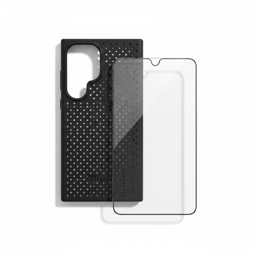 CARE Feature Case Heat Beat S25 Ultra Bundle mit Panzerglas – Komplett-Schutz Set