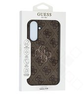Samsung Galaxy A36 5G Hülle | Guess PU 4G Metal Logo Case Braun
