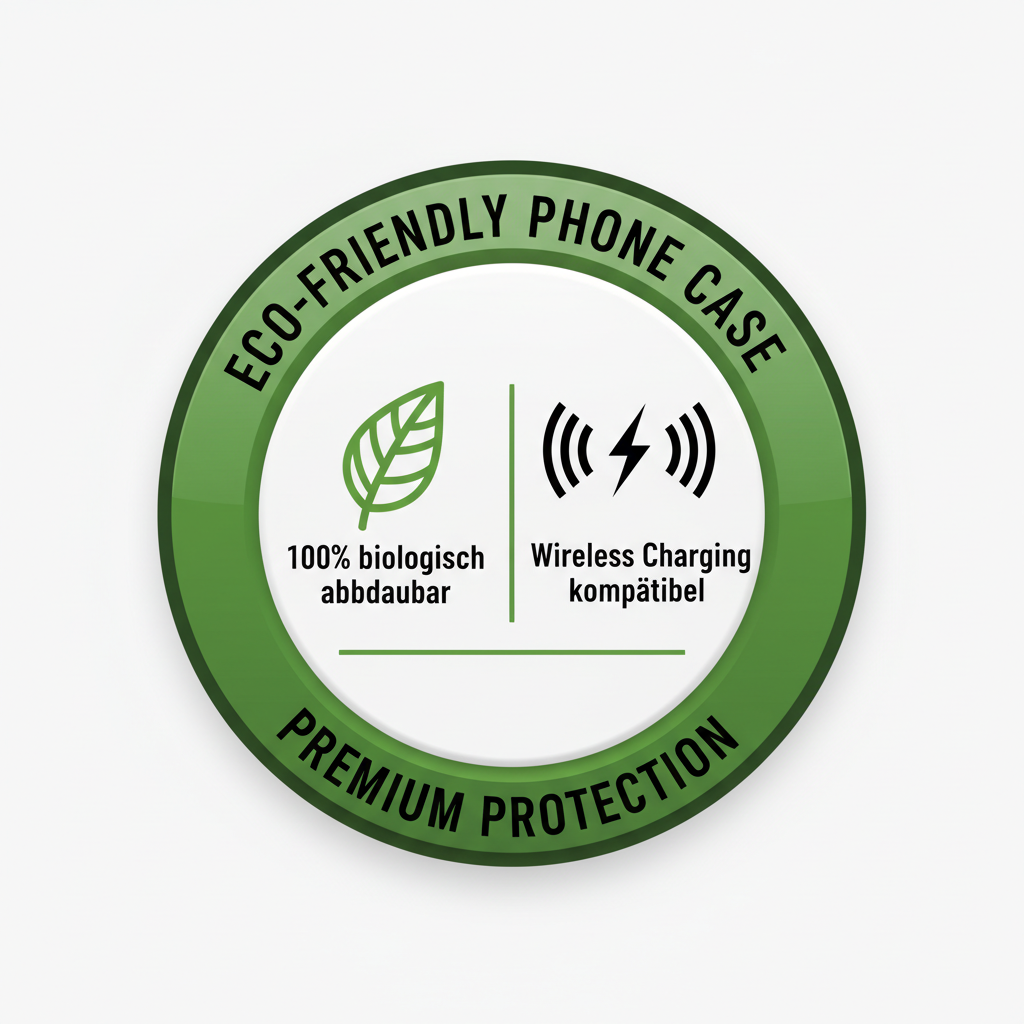 anco Bioly Case – Badge 100% biologisch abbaubar & Wireless Charging kompatibel