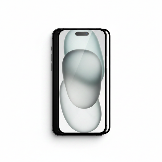 anco 9H Fullscreen Panzerglas Apple iPhone 15 – Lifestyle flat lay