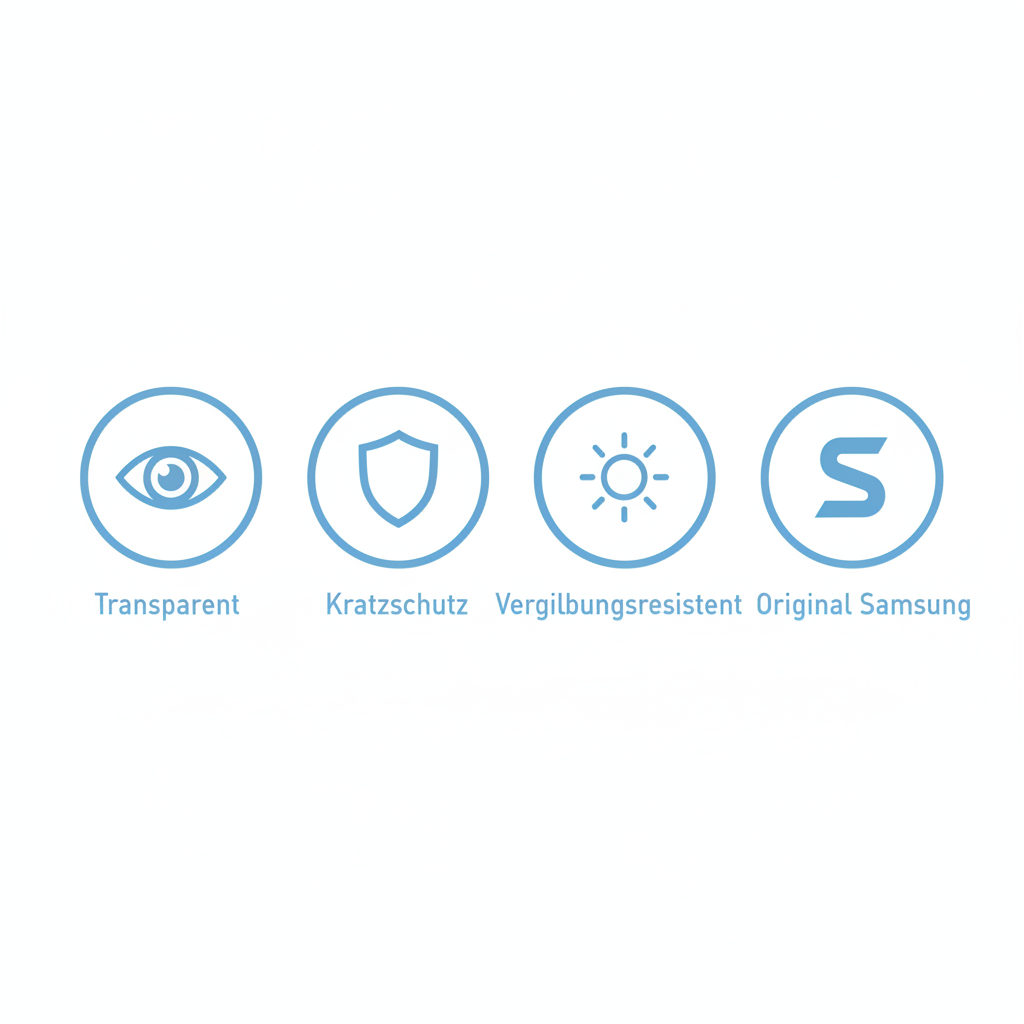 Samsung Clear Case – Badge Transparent Kratzschutz Vergilbungsresistent Original Samsung