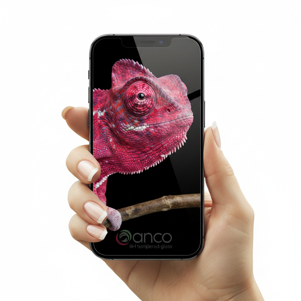 anco 9H Panzerglas Apple iPhone 16 – Lifestyle in Hand