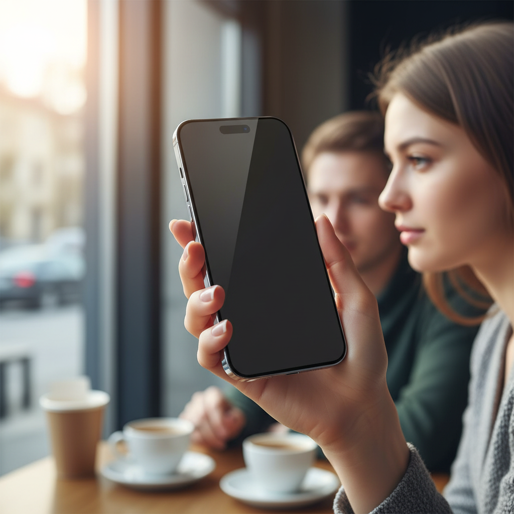 anco Privacy Glass Apple iPhone – Lifestyle in Hand