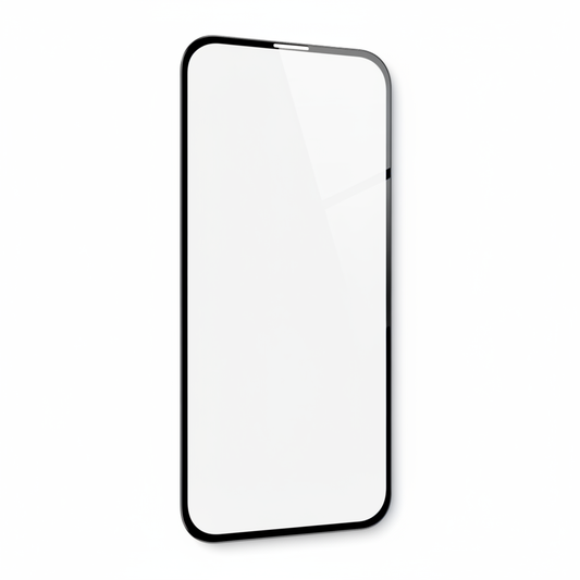 Panzerglas Flat Lay weißer Hintergrund
