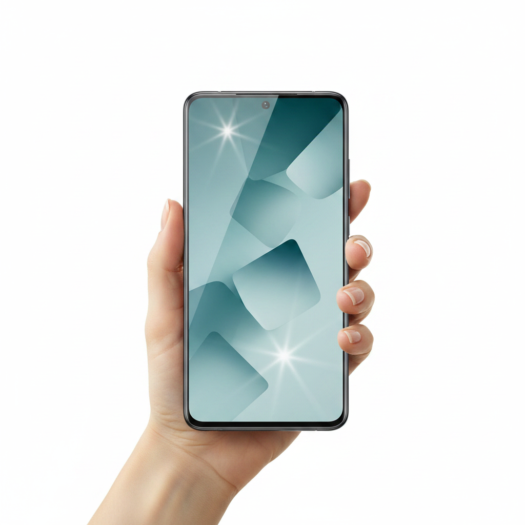 Displex Premium Glass Anti-Reflex Samsung Galaxy S25 Ultra – Lifestyle in Hand