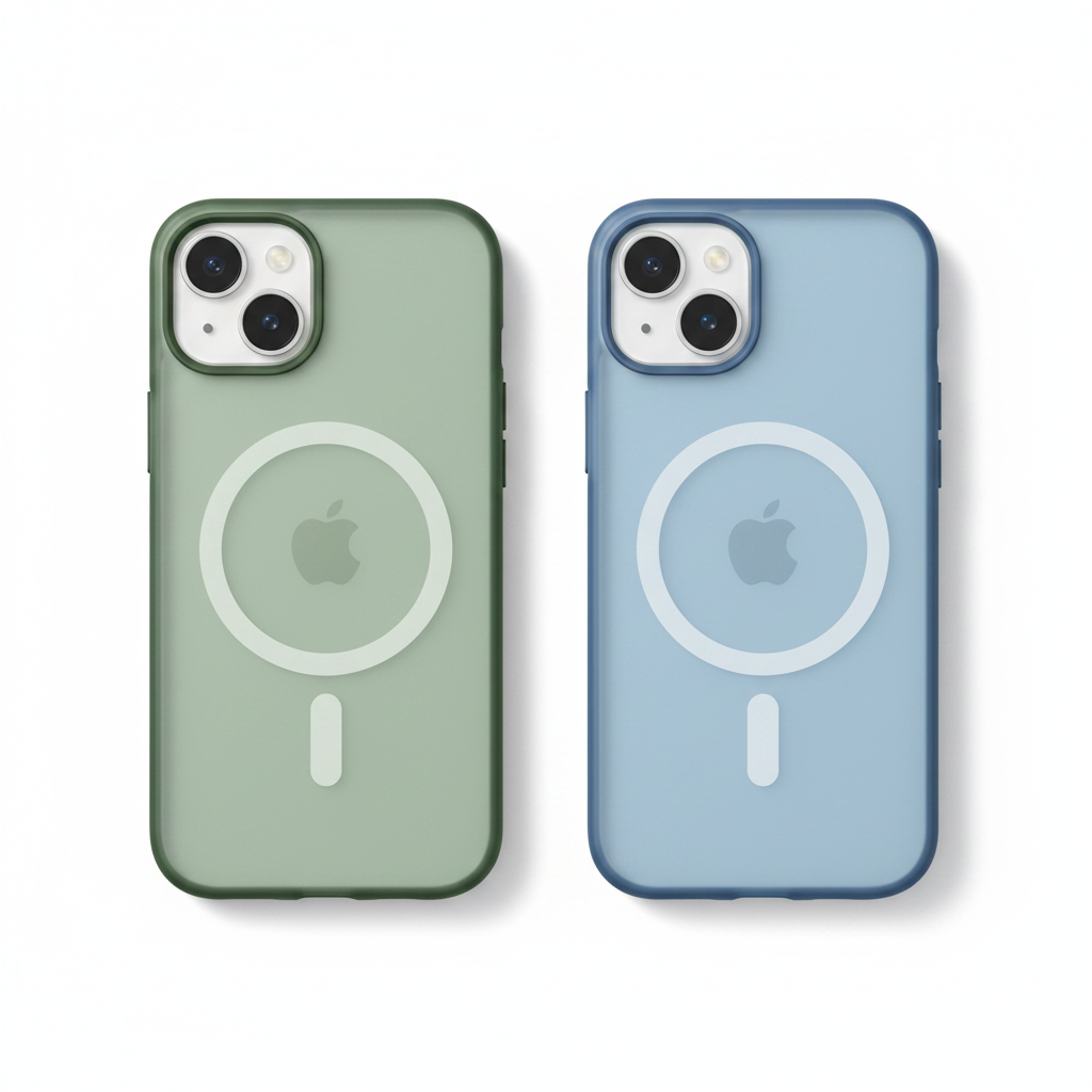 anco Magnetic Protect Case für iPhone 14 in Frost Grün und Frost Blau – beide Farbvarianten