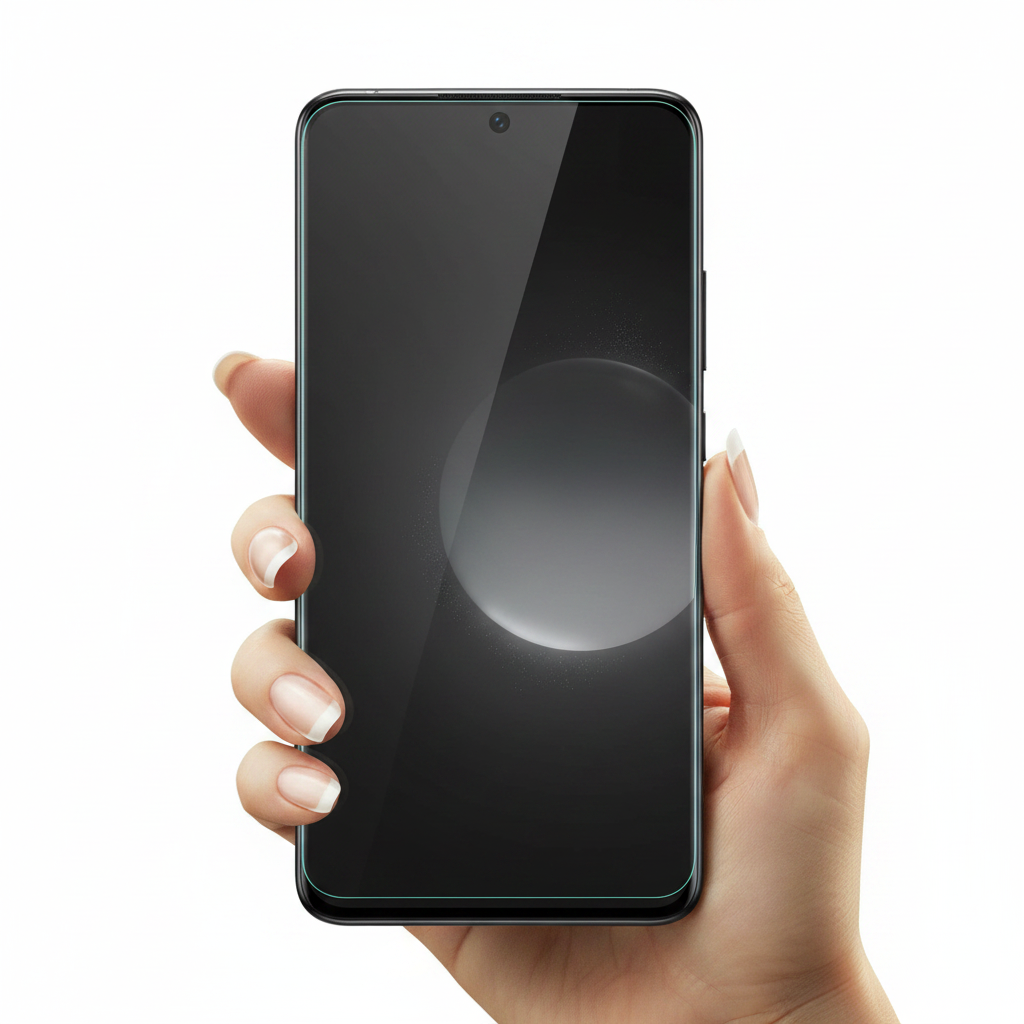 anco 9H Fullscreen Panzerglas Samsung Galaxy S25 Edge – Lifestyle in Hand