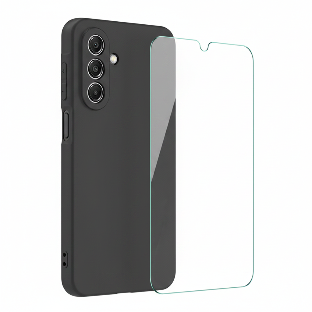 okkes Basic TPU Case Galaxy A17 5G – Bundle mit Panzerglas