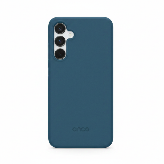 anco Bioly Case Samsung Galaxy A55 5G Blau – Frontansicht ohne Verpackung