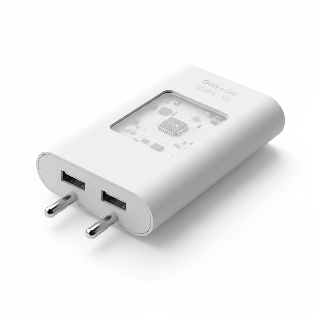 4smarts PDPlug Slim Dual 65W GaN – Detailaufnahme Dual Ports