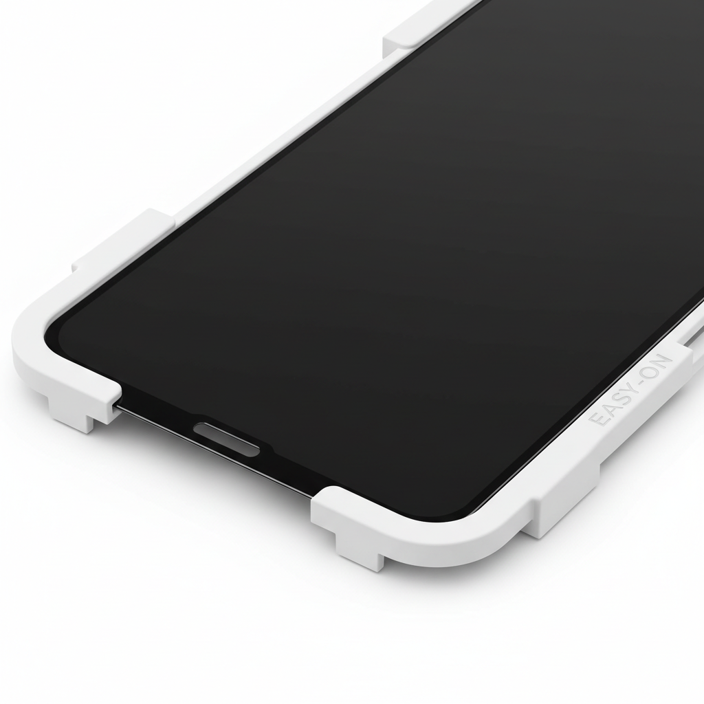 DISPLEX Privacy Glass Galaxy S25 Ultra – Detailansicht dunkle Privacy-Beschichtung und EASY-ON Rahmen