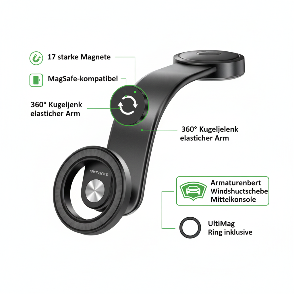4smarts Kfz Halterung Magnet Flex – Features Übersicht