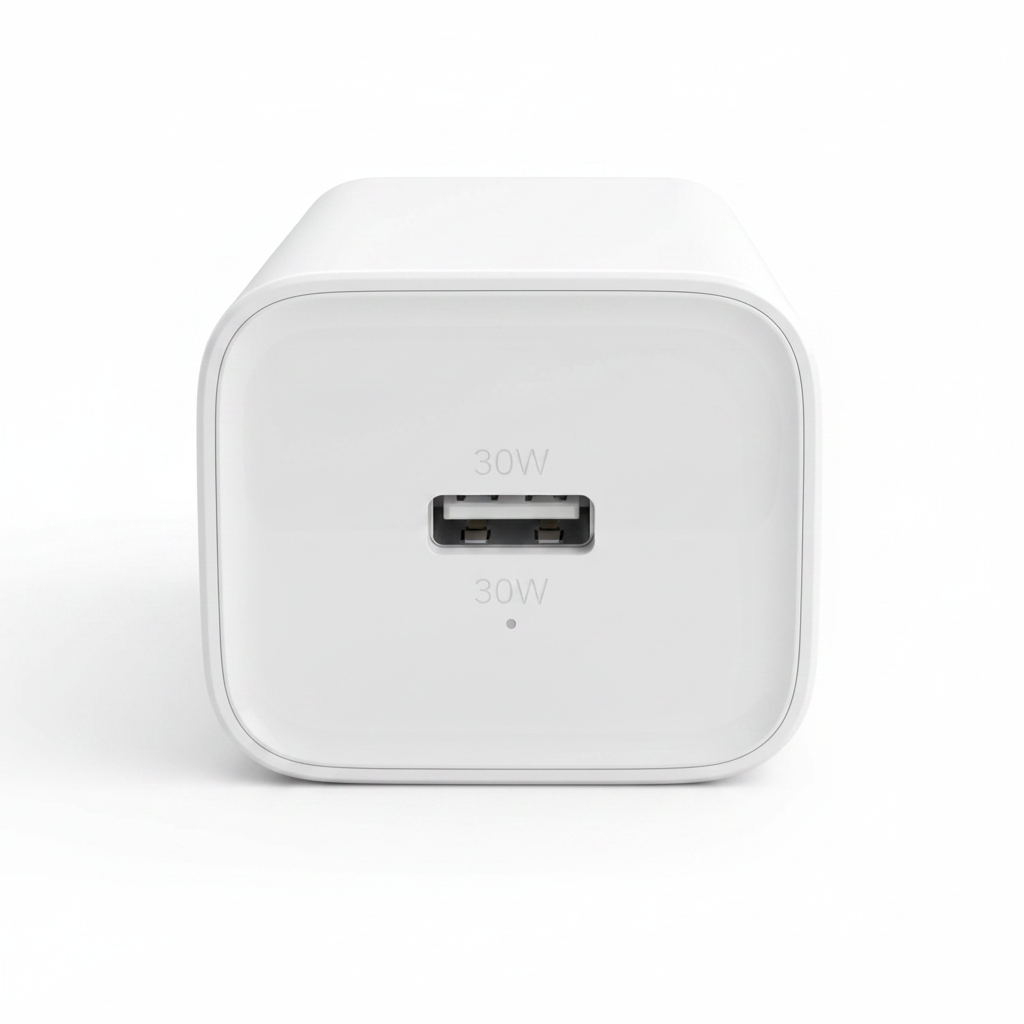 anco 30W GaN USB-C Ladegerät – Close-up ovaler USB-C Port