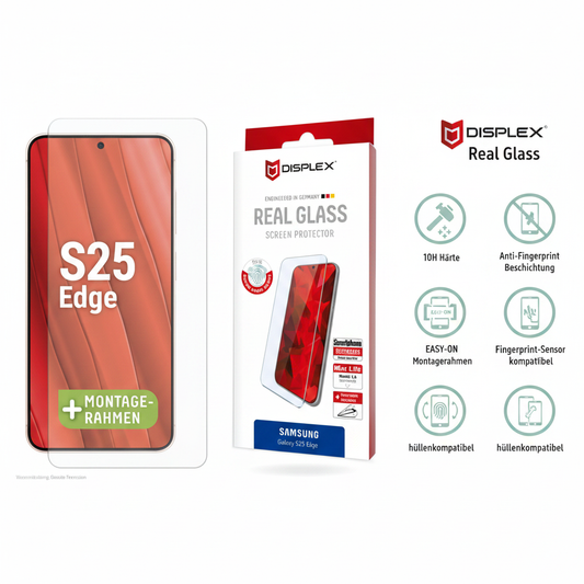 DISPLEX Real Glass Samsung Galaxy S25 Edge – Infografik