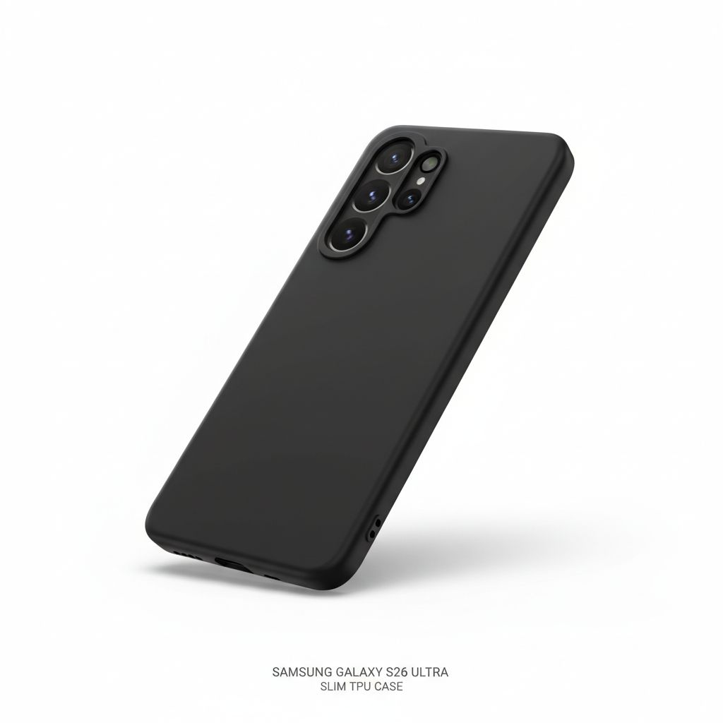 anco Dark Case Samsung Galaxy S26 Ultra – Schrägansicht schlankes Profil