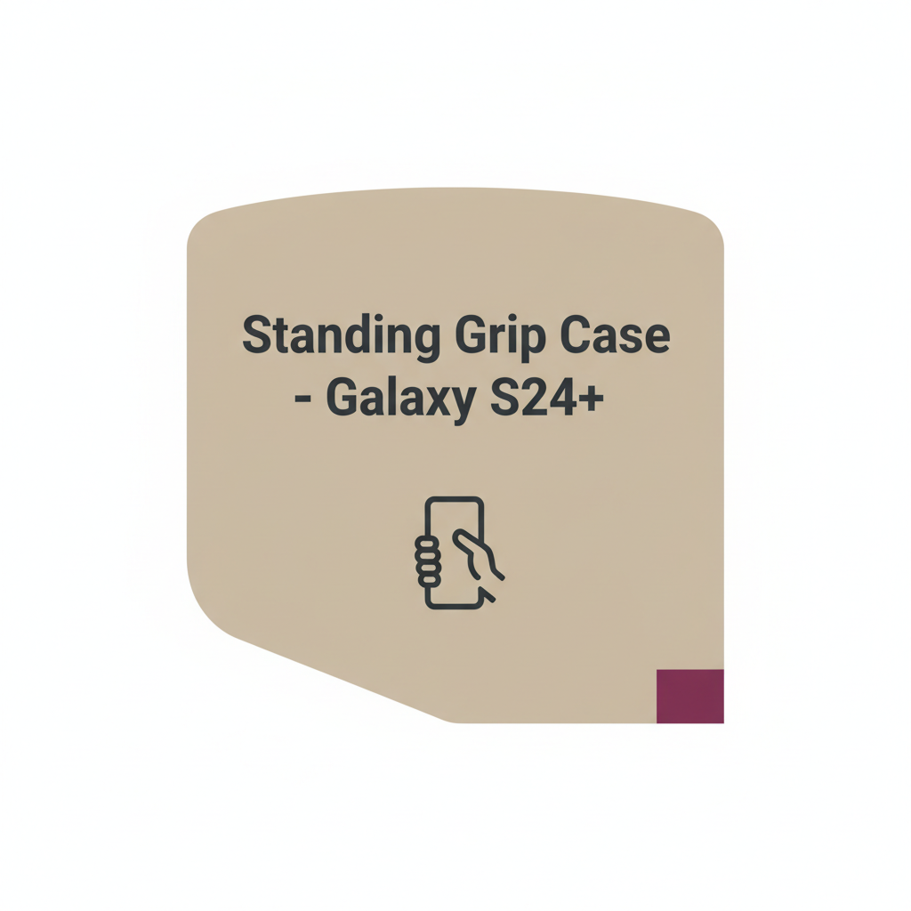 Badge: Samsung Standing Grip Case für Galaxy S24+ in Taupe und Lila