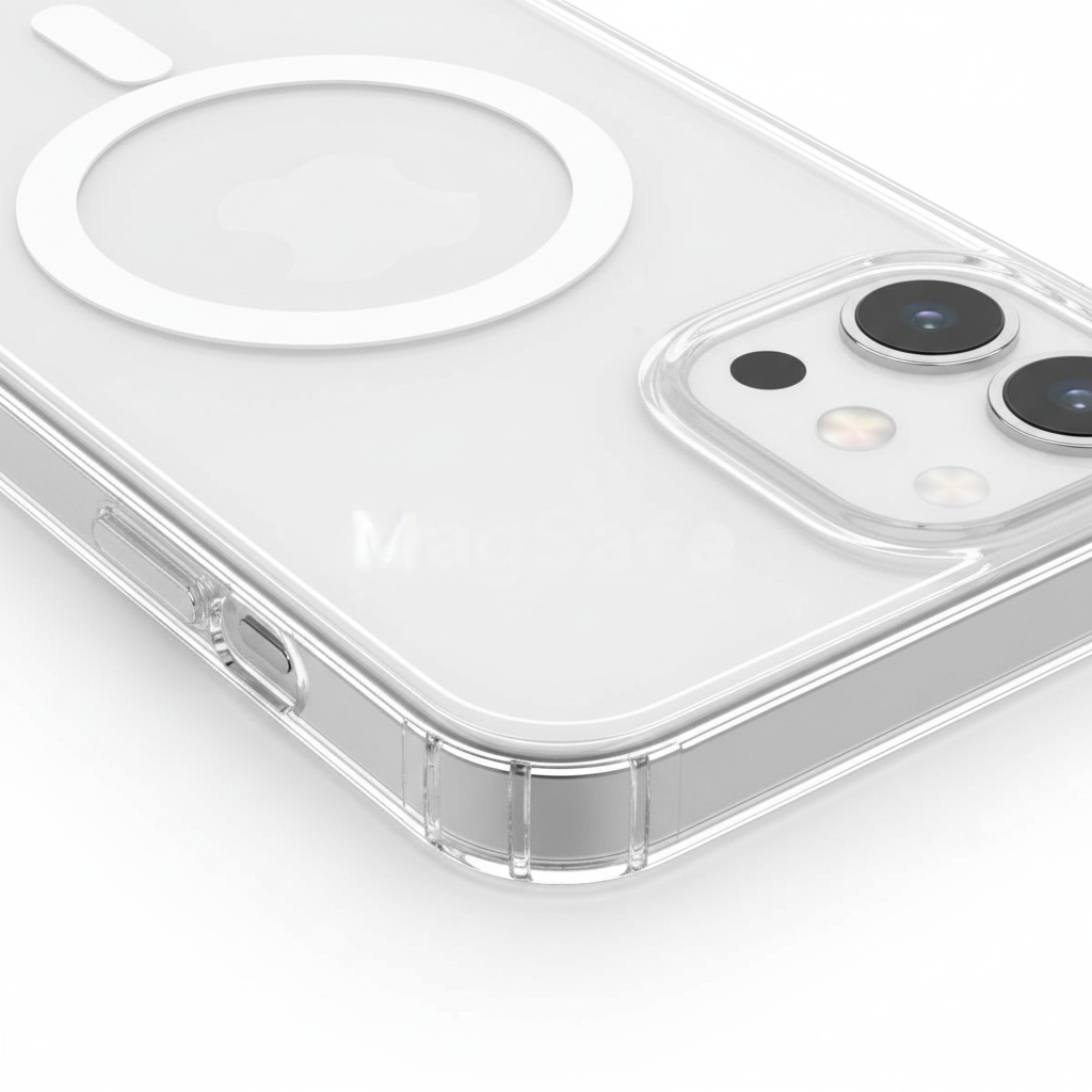 anco Magnetic Case iPhone 15 Plus – Detailansicht MagSafe-Ring und Eckschutz