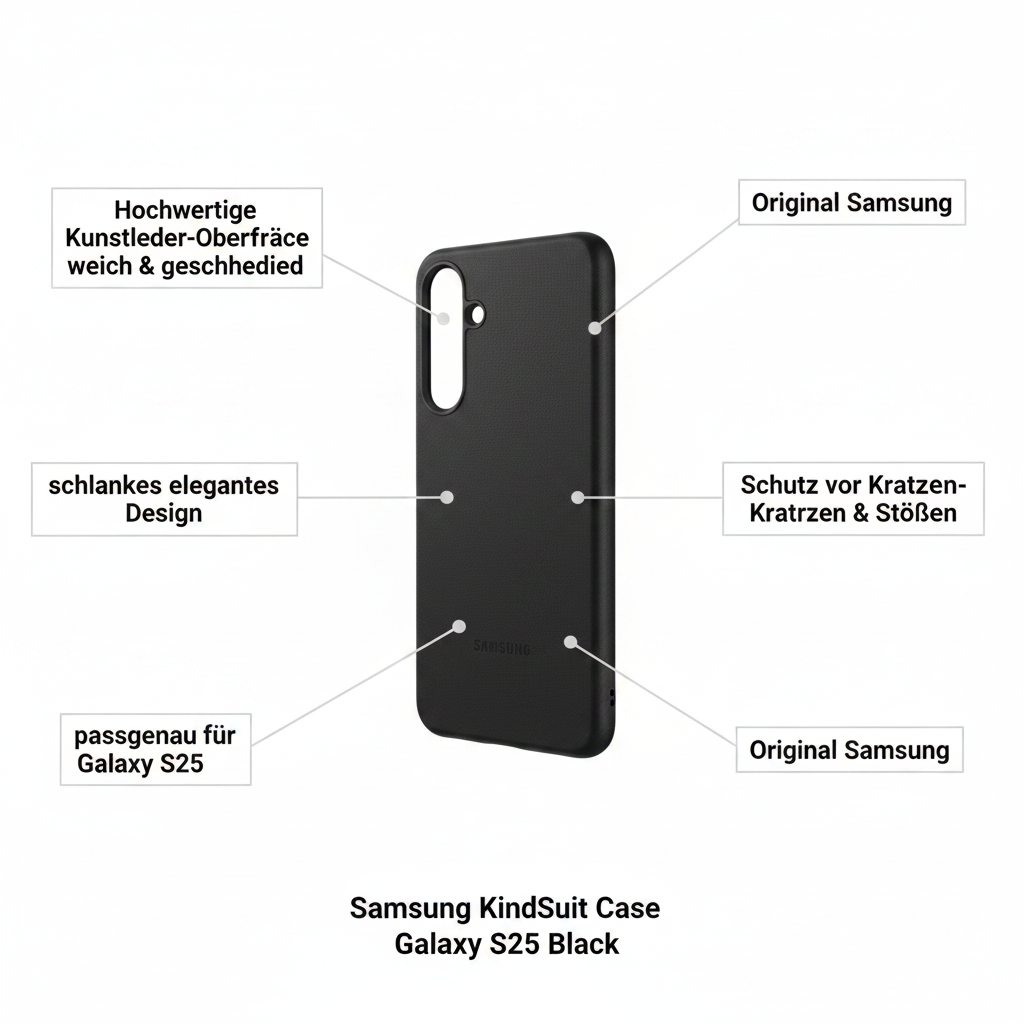 Samsung KindSuit Case Galaxy S25 Black – Infografik