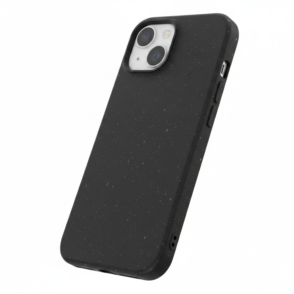 anco Bioly Case iPhone 14 – Schrägansicht Schwarz