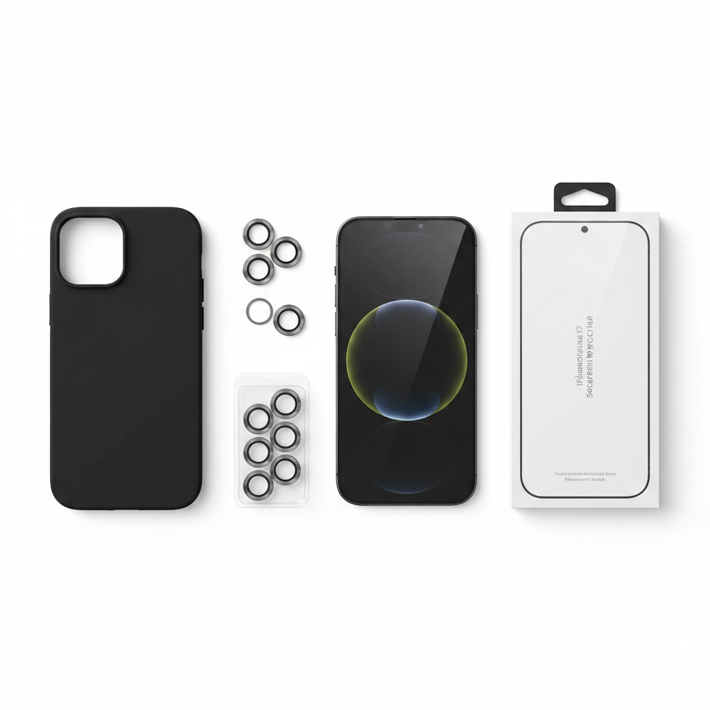 OKKES Linsenschutz Bundle iPhone 17 – mit Panzerglas & Hülle