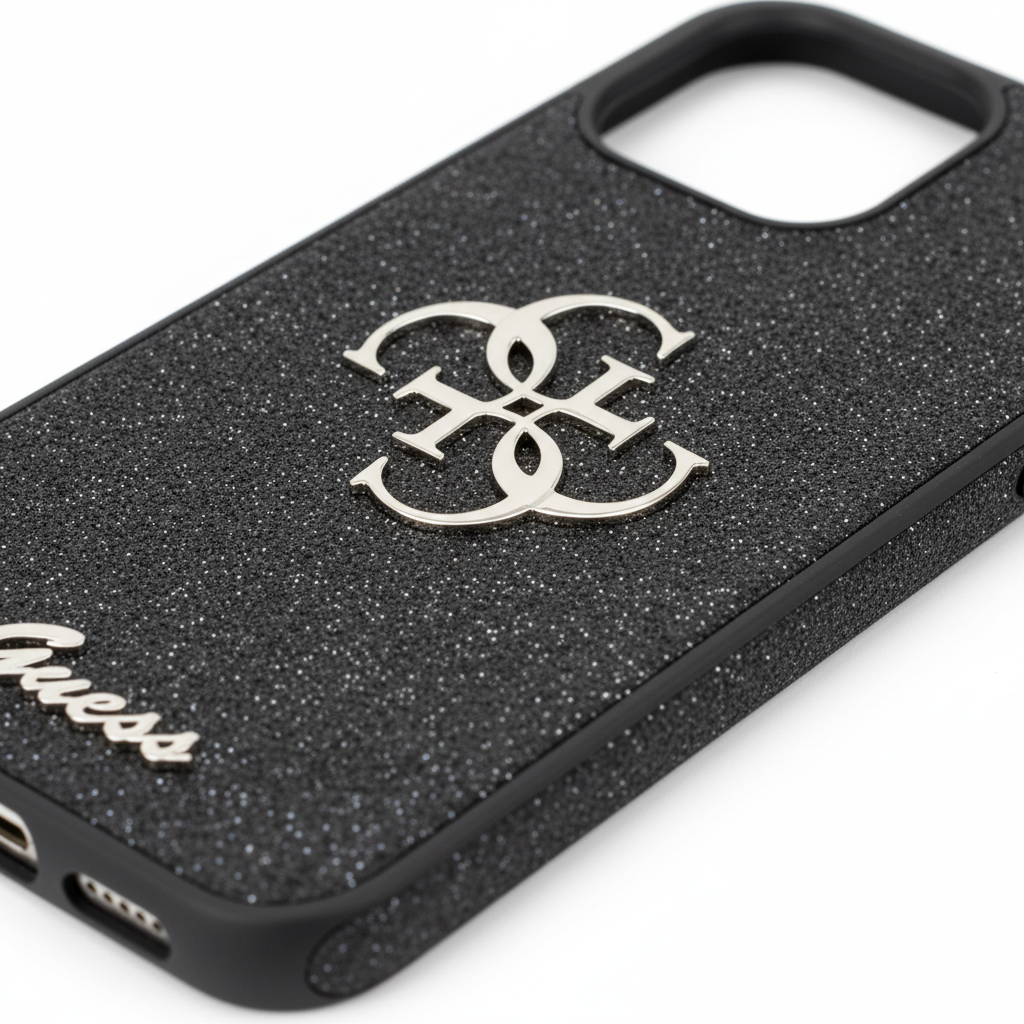 Guess 4G Glitter Case iPhone 16 Pro Max – Detail Logo