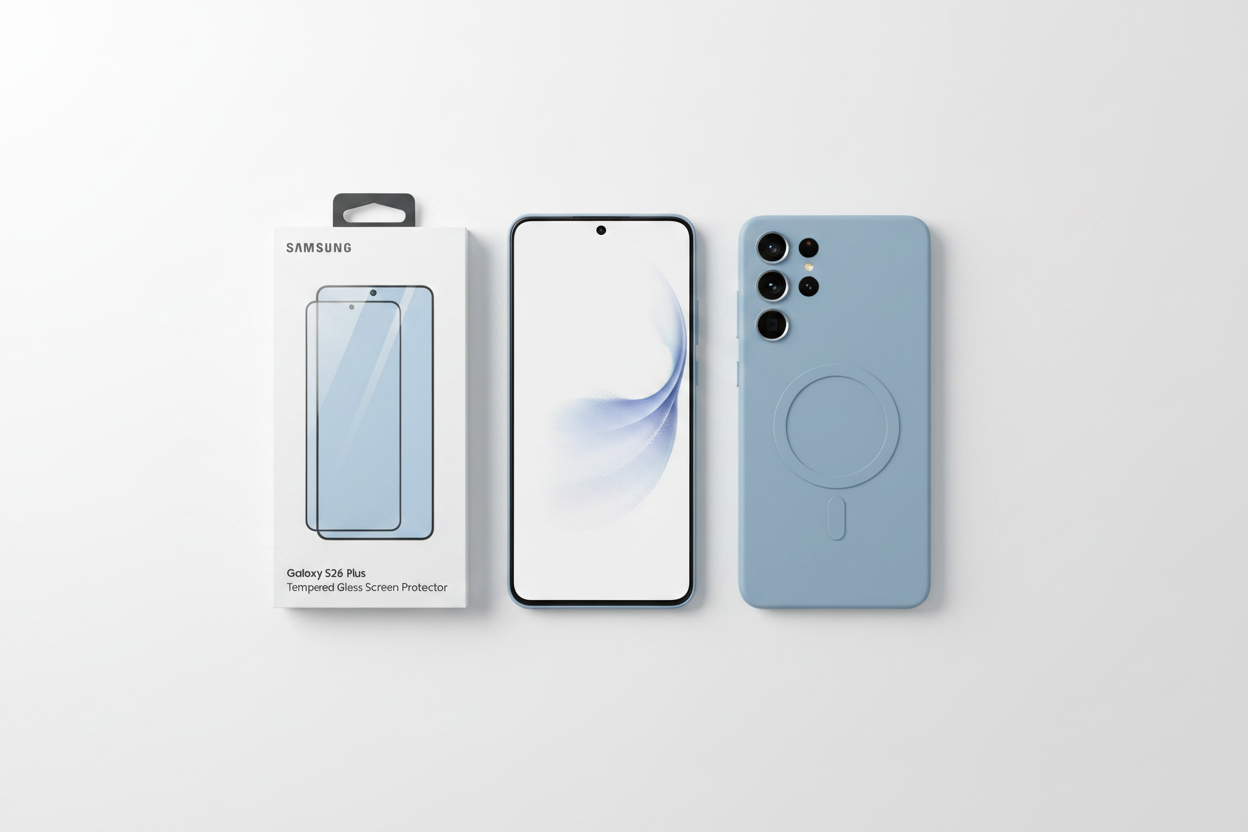 Samsung Slim Magnet Case S26+ – Bundle mit Panzerglas