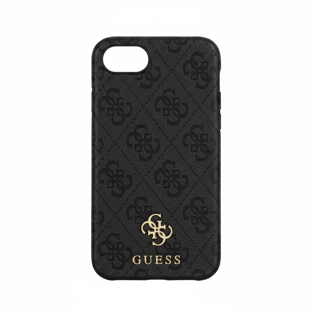 Guess 4G Classic Case iPhone 16e / 17e Schwarz – Frontansicht