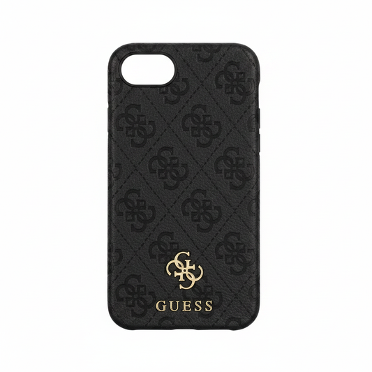 Guess 4G Classic Case iPhone 16e / 17e Schwarz – Frontansicht