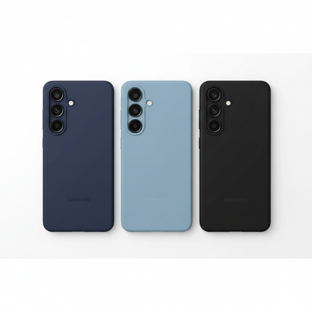 Samsung Silicone Cover Galaxy S25 – Flat Lay alle Farben
