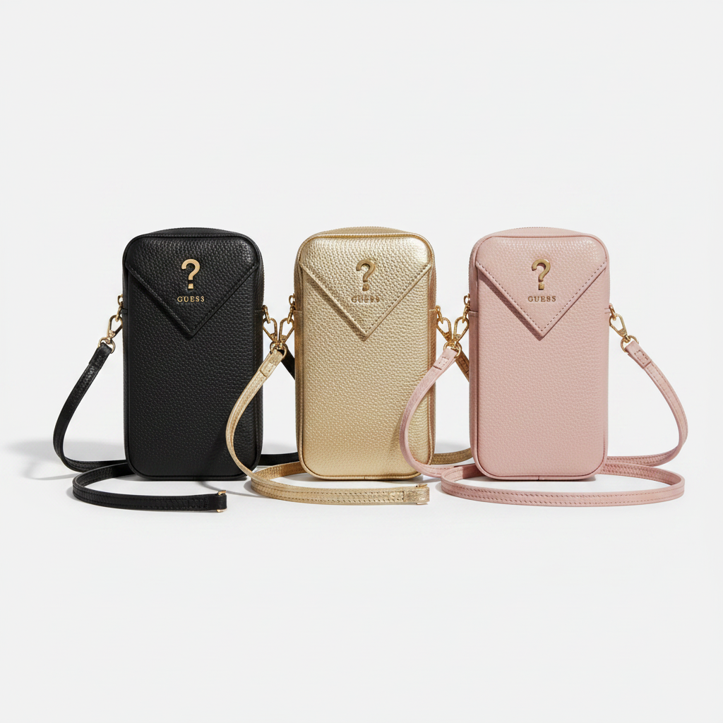 Guess PU Grained 4G Phone Bag in Schwarz, Gold und Rosa – alle drei Farbvarianten im Überblick