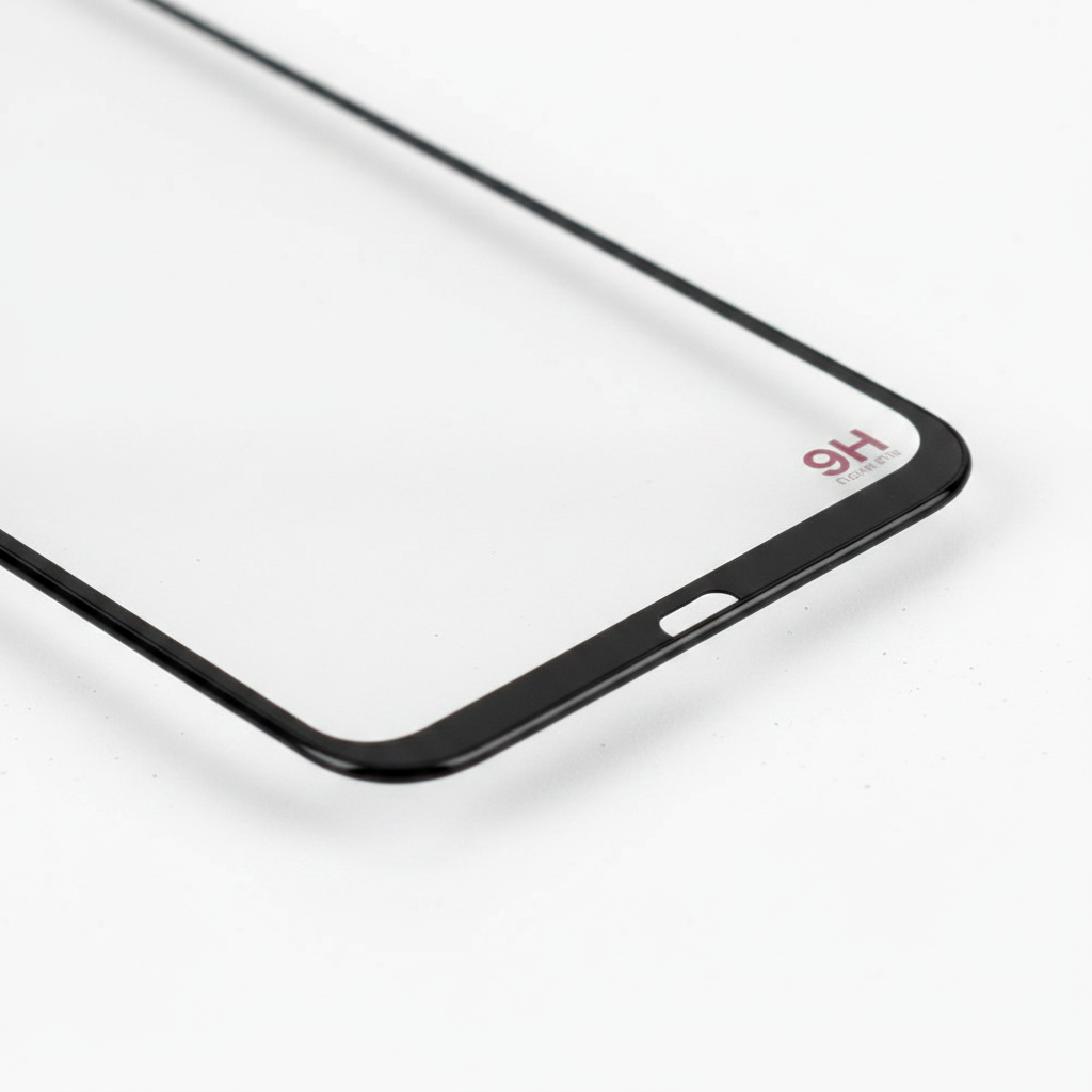Detailansicht polierte Kante und Anti-Fingerprint Beschichtung anco Panzerglas Redmi Note 12