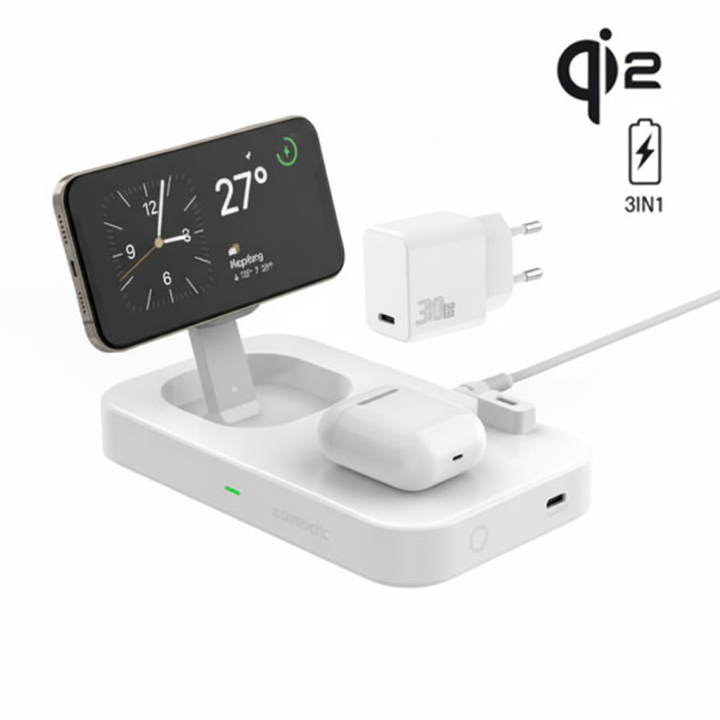 Qi2 3in1 Wireless Ladestation – Produktfoto