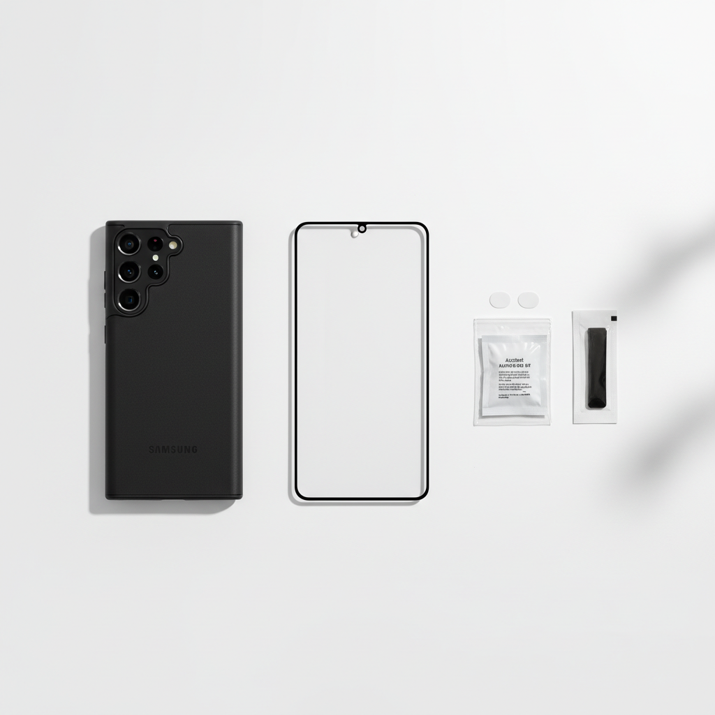 Bundle Samsung Galaxy S25 Ultra – anco Fullscreen Panzerglas und Hülle Set