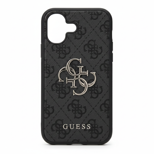 Guess PU 4G Metal Logo Case iPhone 17 – Frontansicht