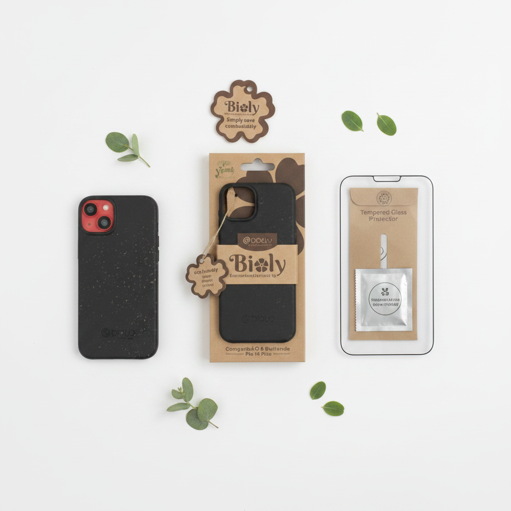 anco Bioly Case iPhone 14 Plus Bundle mit Schutzglas