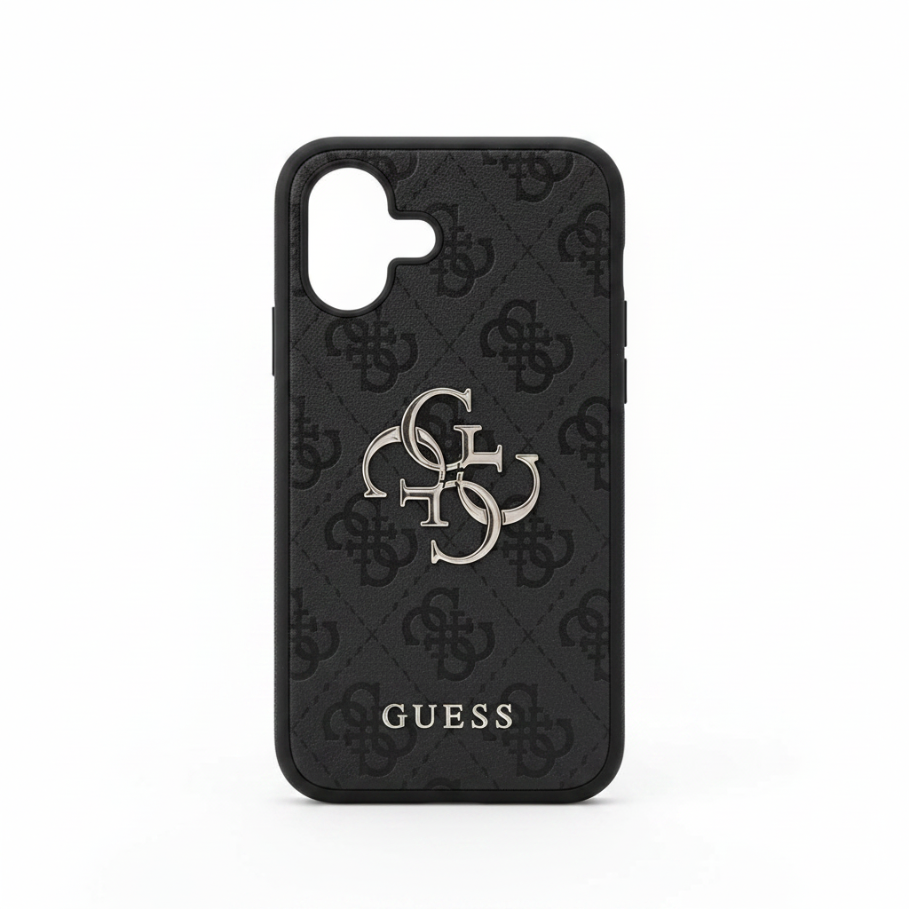 Guess PU 4G Metal Logo Case iPhone 17 – Rückansicht