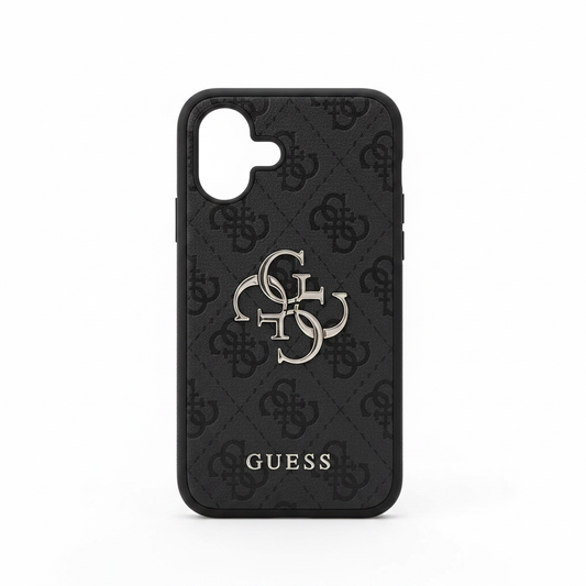 Guess PU 4G Metal Logo Case iPhone 17 – Rückansicht