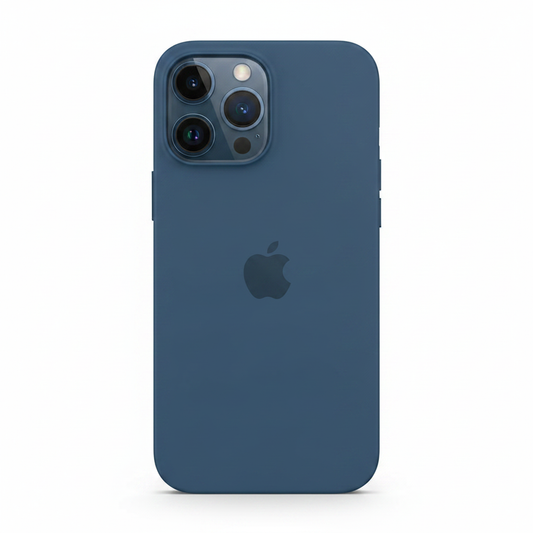 anco Liquid Silicone Case in Blau auf Apple iPhone 14 Pro Max – samtweiche Soft-Touch Oberfläche