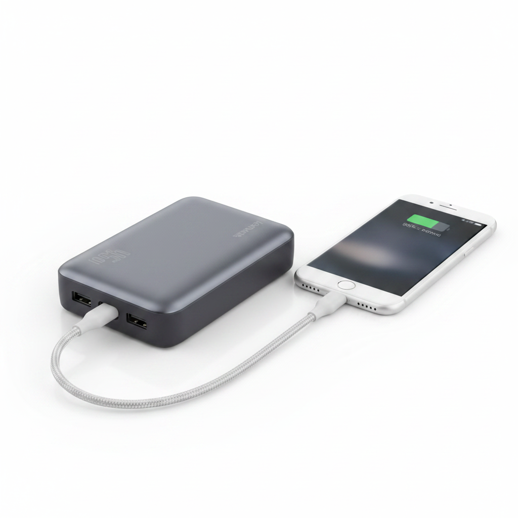 Powerbank lädt Smartphone