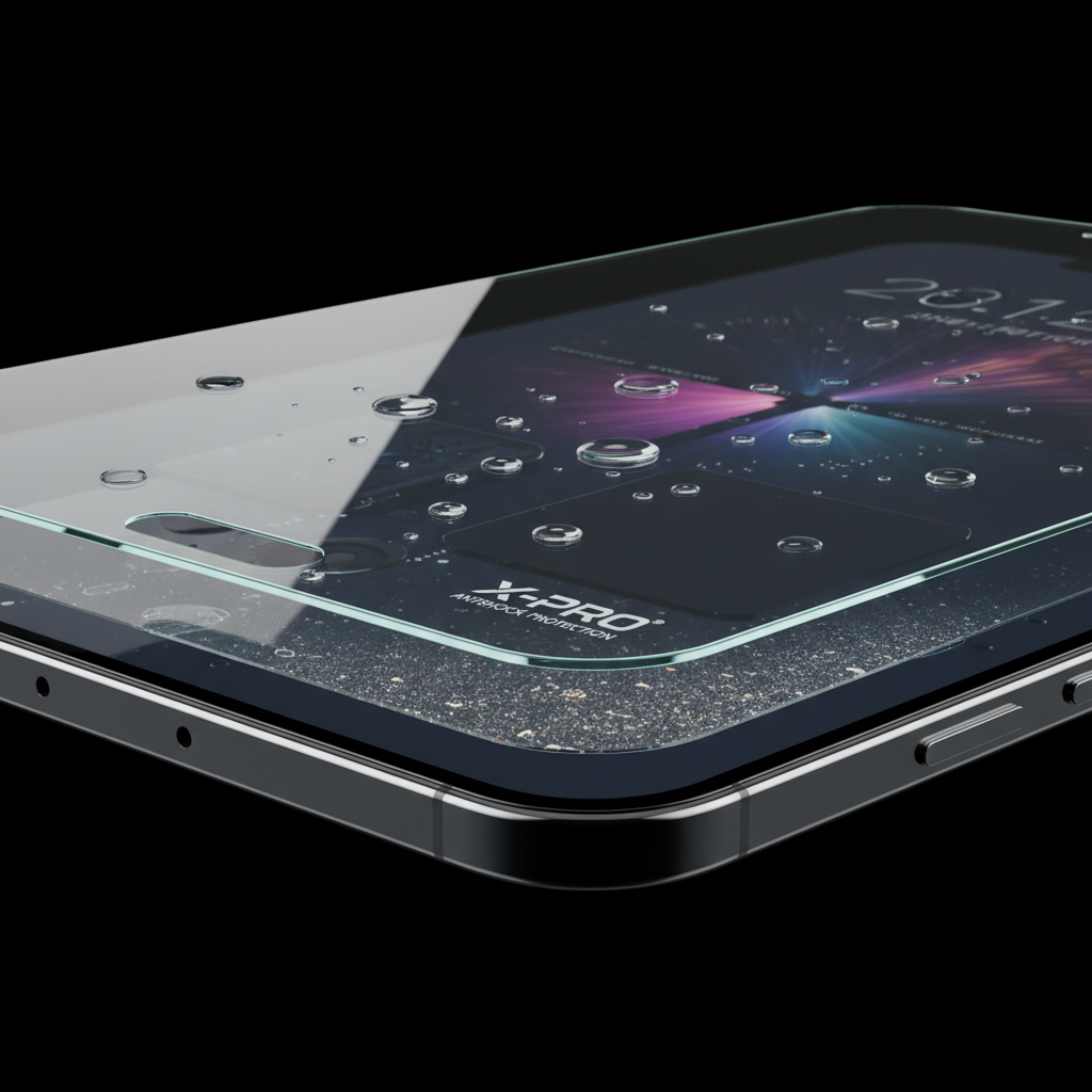 4smarts Second Glass X-Pro Clear – Detailaufnahme Antishock & oleophobe Beschichtung