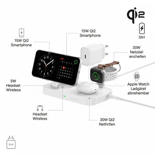 4smarts Qi2 Trident Ladestation Features Übersicht
