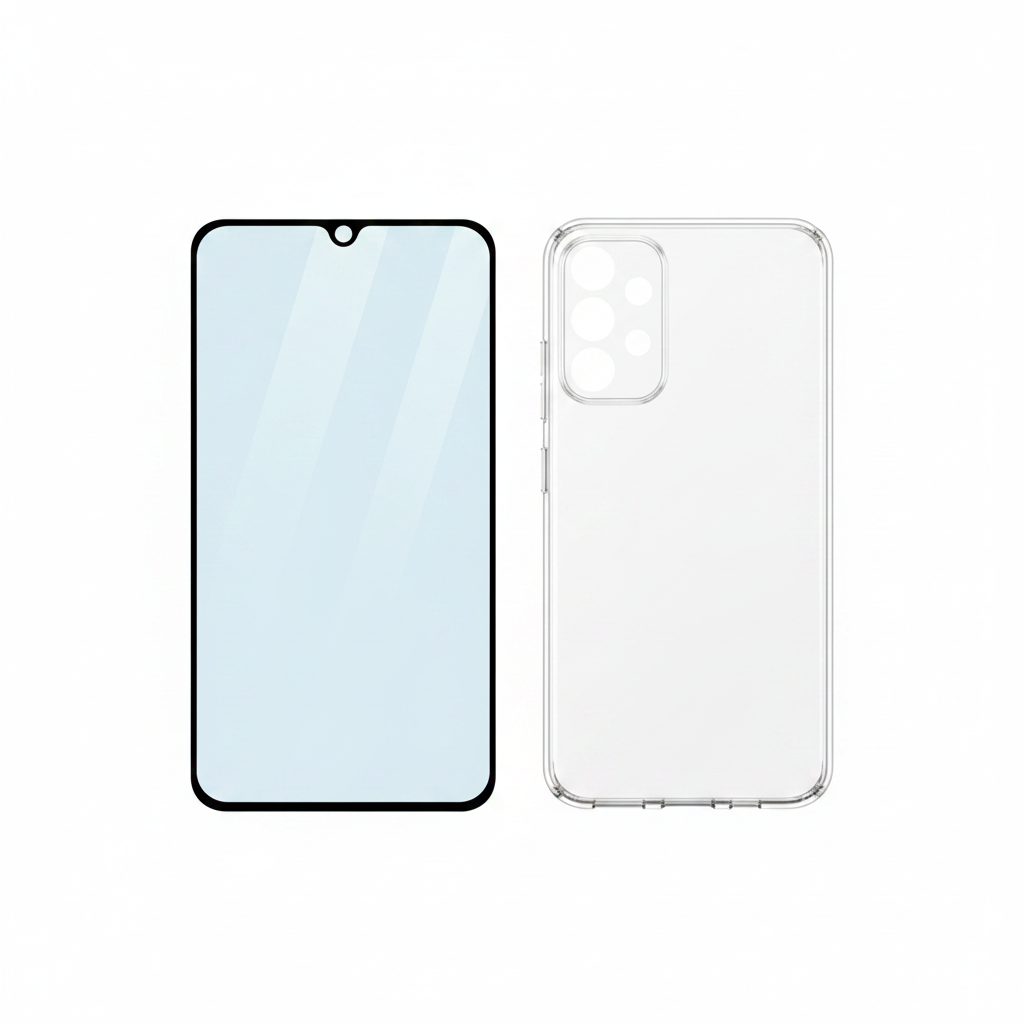 anco Tempered Glass Fullscreen Samsung Galaxy A35 5G – Bundle mit Hülle