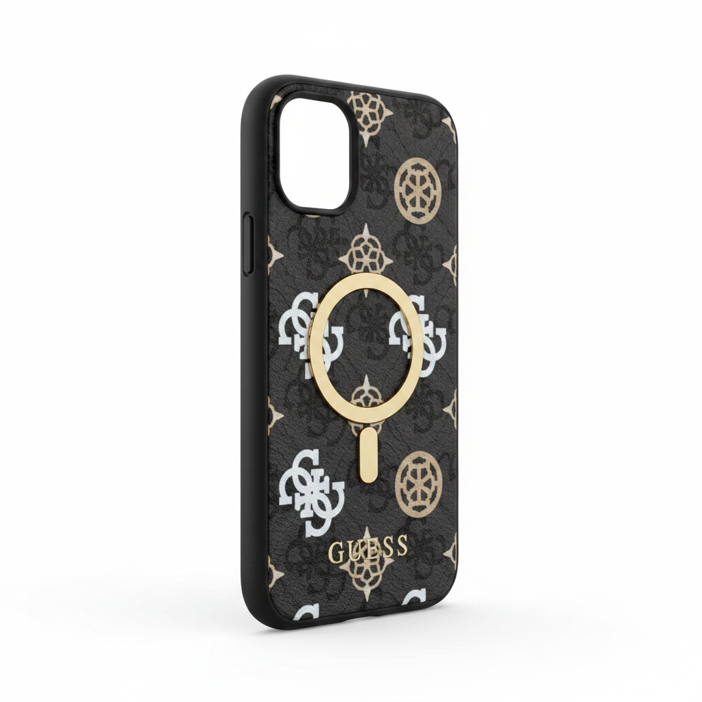 Guess 4G Peony Pattern MagSafe Case iPhone 16e / 17e – Seitenansicht