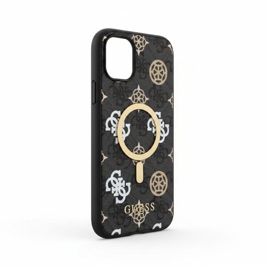 Guess 4G Peony Pattern MagSafe Case iPhone 16e / 17e – Seitenansicht