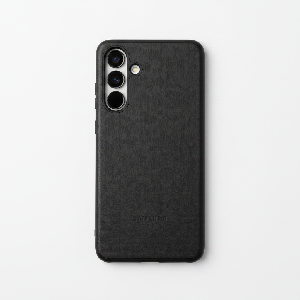 Samsung KindSuit Case Galaxy S25 Black – Flat Lay