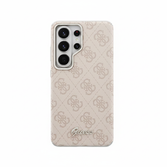 Guess PU 4G Leather Case Samsung Galaxy S26 Ultra Rosa – Frontansicht ohne Verpackung