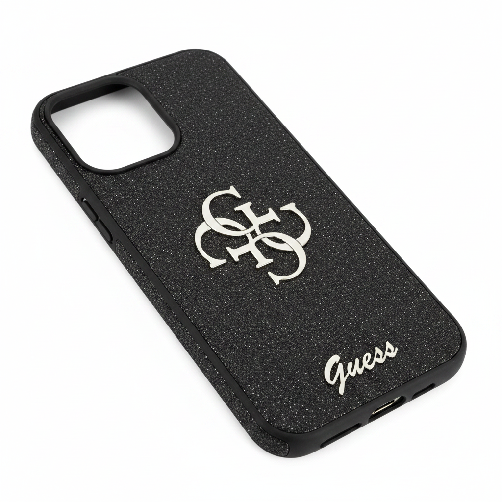 Guess 4G Glitter Case iPhone 16 Pro Max – Schrägansicht