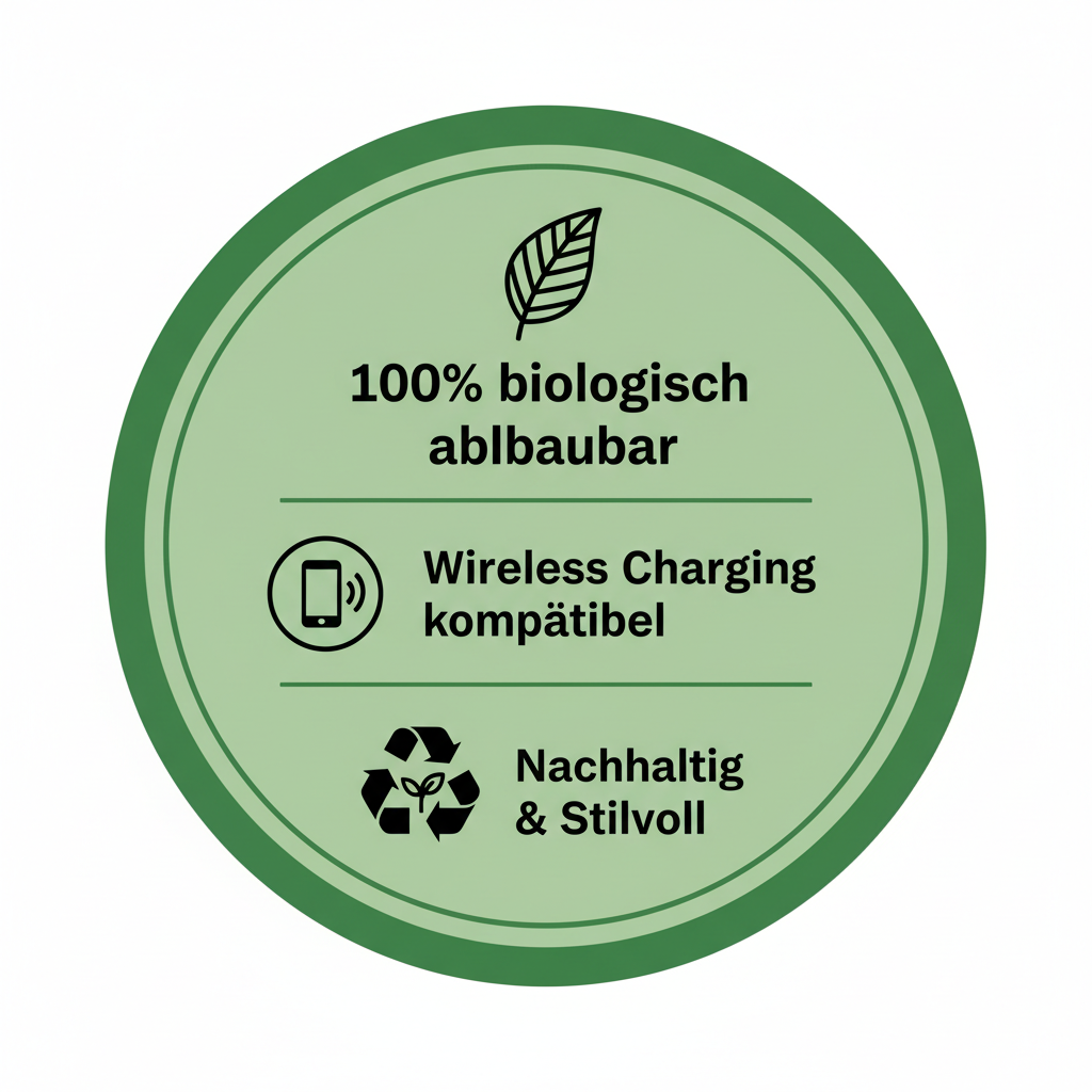 anco Bioly Case – Badge 100% biologisch abbaubar & Wireless Charging kompatibel