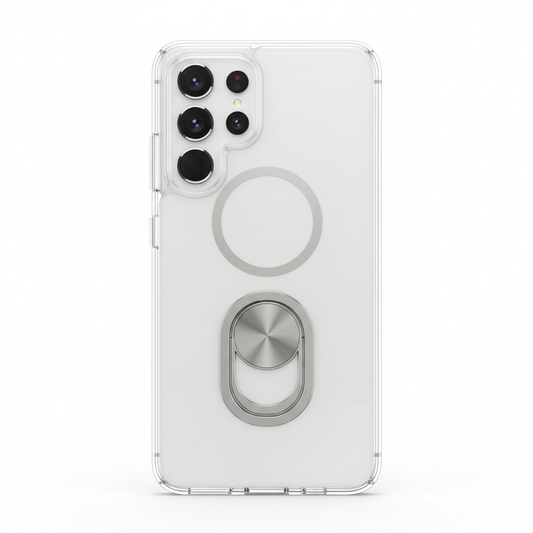 CARE Feature Case Clear Samsung Galaxy S25 Ultra – Hauptbild transparent mit Kickstand und MagSafe Ring