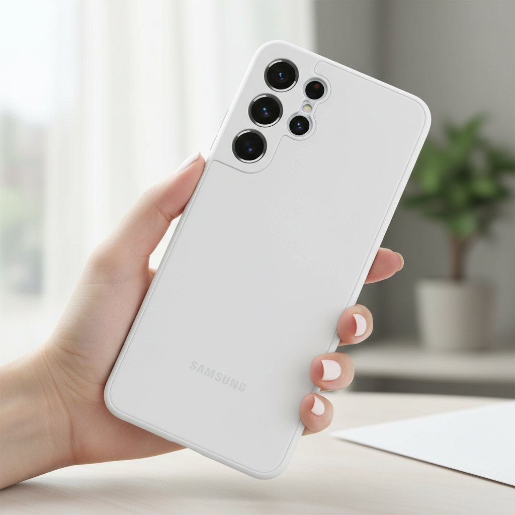 Samsung Galaxy S26 White Case Anwendungsbild
